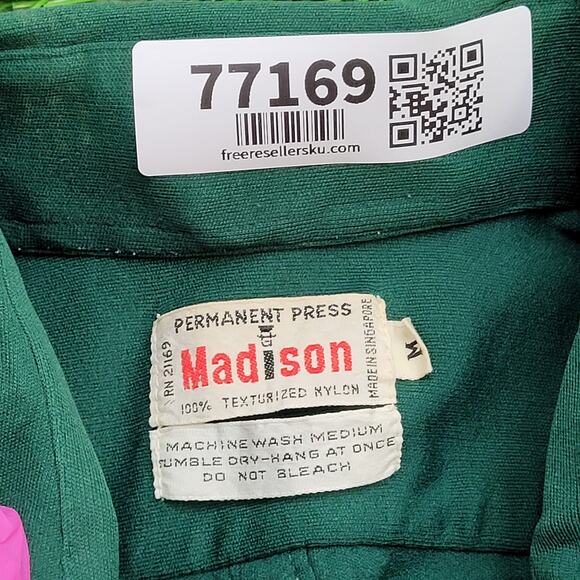 Vintage 70s Disco Hippie Button Shirt Small 18x25 Textured - Picture 8 of 13